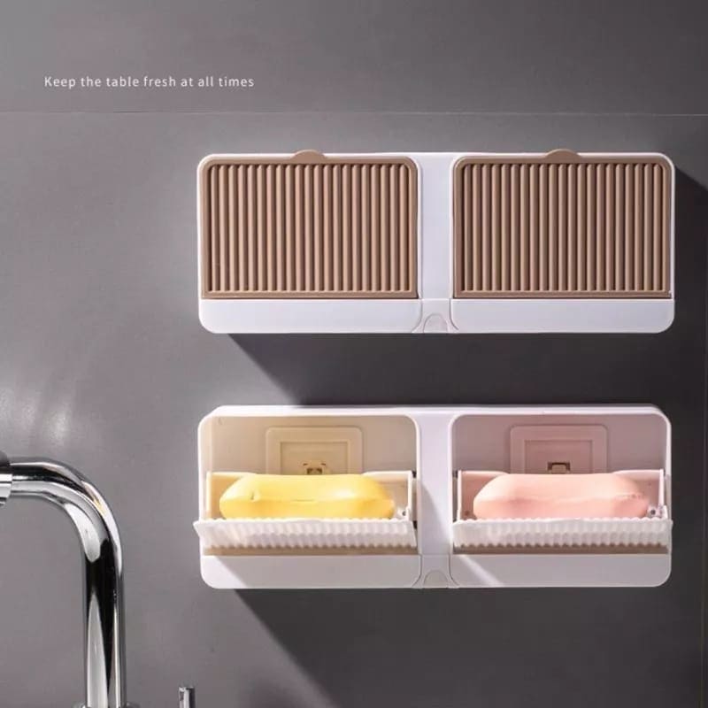 Clam Shell Bar Soap Holder With Drain And Water Tray, Soap Dish for Shower Wall, Wall Mounted Soap Bar Holder For Kitchen Bathroom Clam Shell Bar Soap Holder With Drain And Water Tray, Soap Dish for Shower Wall, Wall Mounted Soap Bar Holder For Kitchen Bathroom